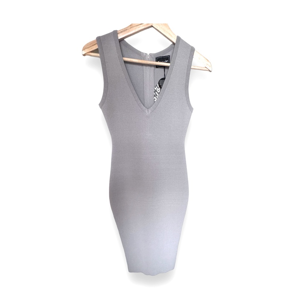 Nookie Gray Bodycon Midi Dress